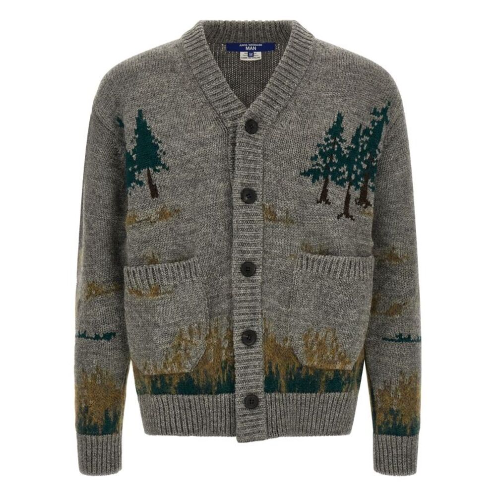 Junya Watanabe Gray Wool Men's Cardigan